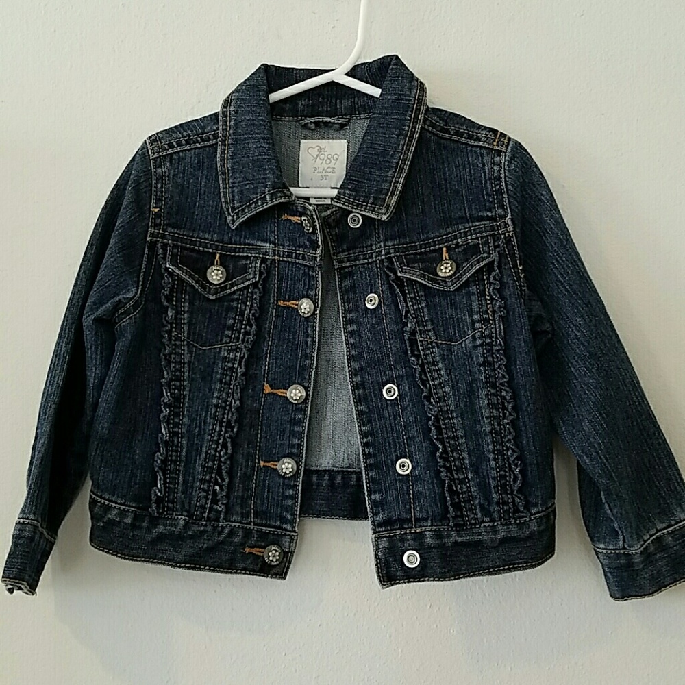 CHILDREN'S PLACE Ruffled Denim Jacket 3T